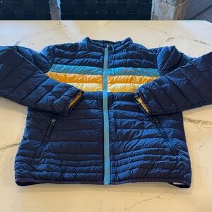 Cotopaxi Youth Large Puffer Jacket with Stripes